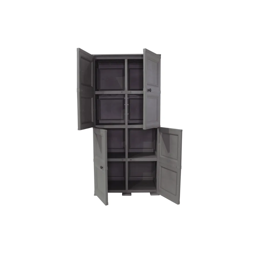 Mueble Organizador Elegance Liso Da Vinci, Cocoa, Con Cuatro Puertas Batientes