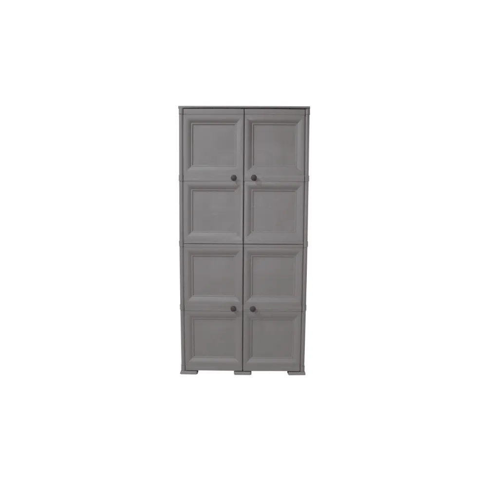 Mueble Organizador Elegance Liso Da Vinci, Cocoa, Con Cuatro Puertas Batientes