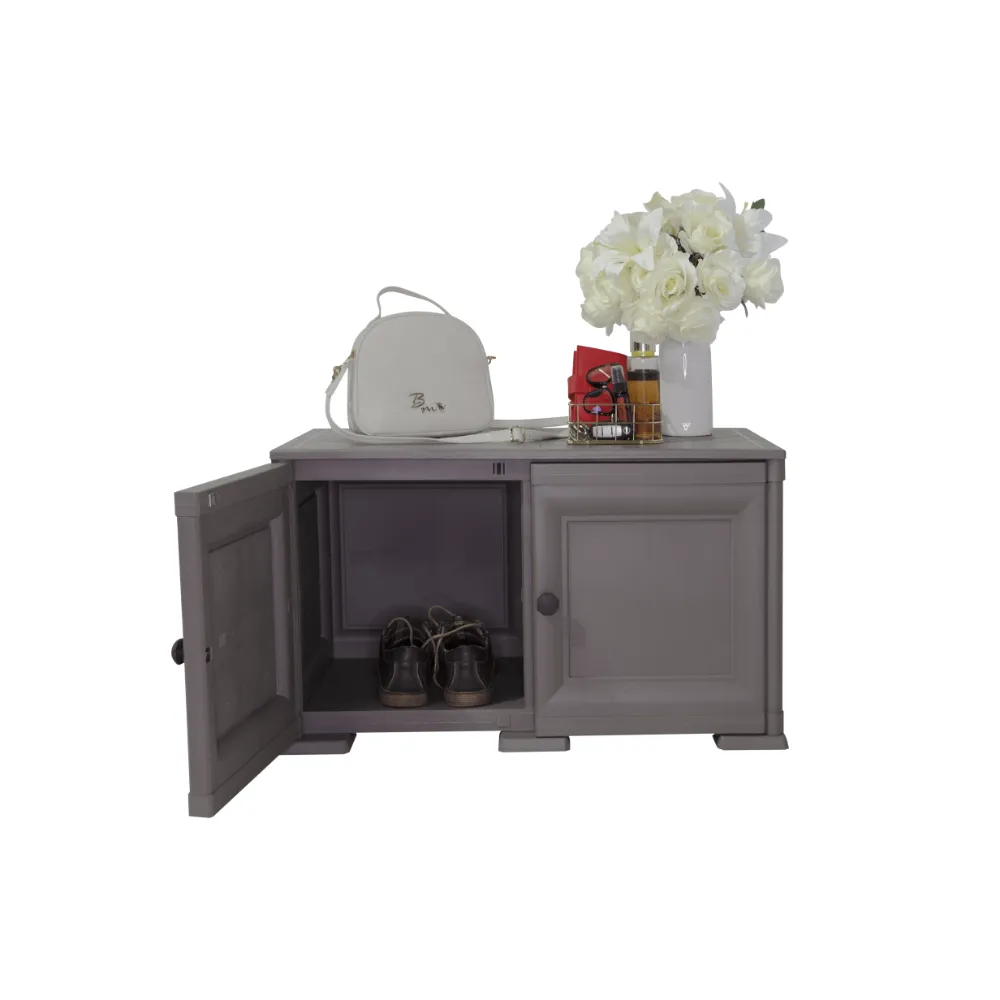 Mueble Organizador Elegance Liso Goya, Cocoa, Con Dos Puertas Batientes