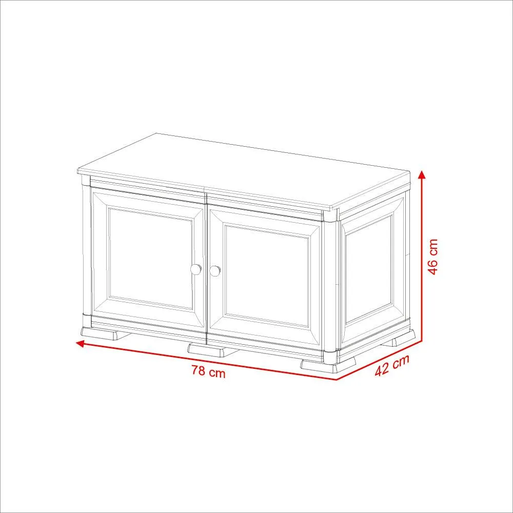 Mueble Organizador Elegance Liso Goya, Wengue, Con Dos Puertas Batientes