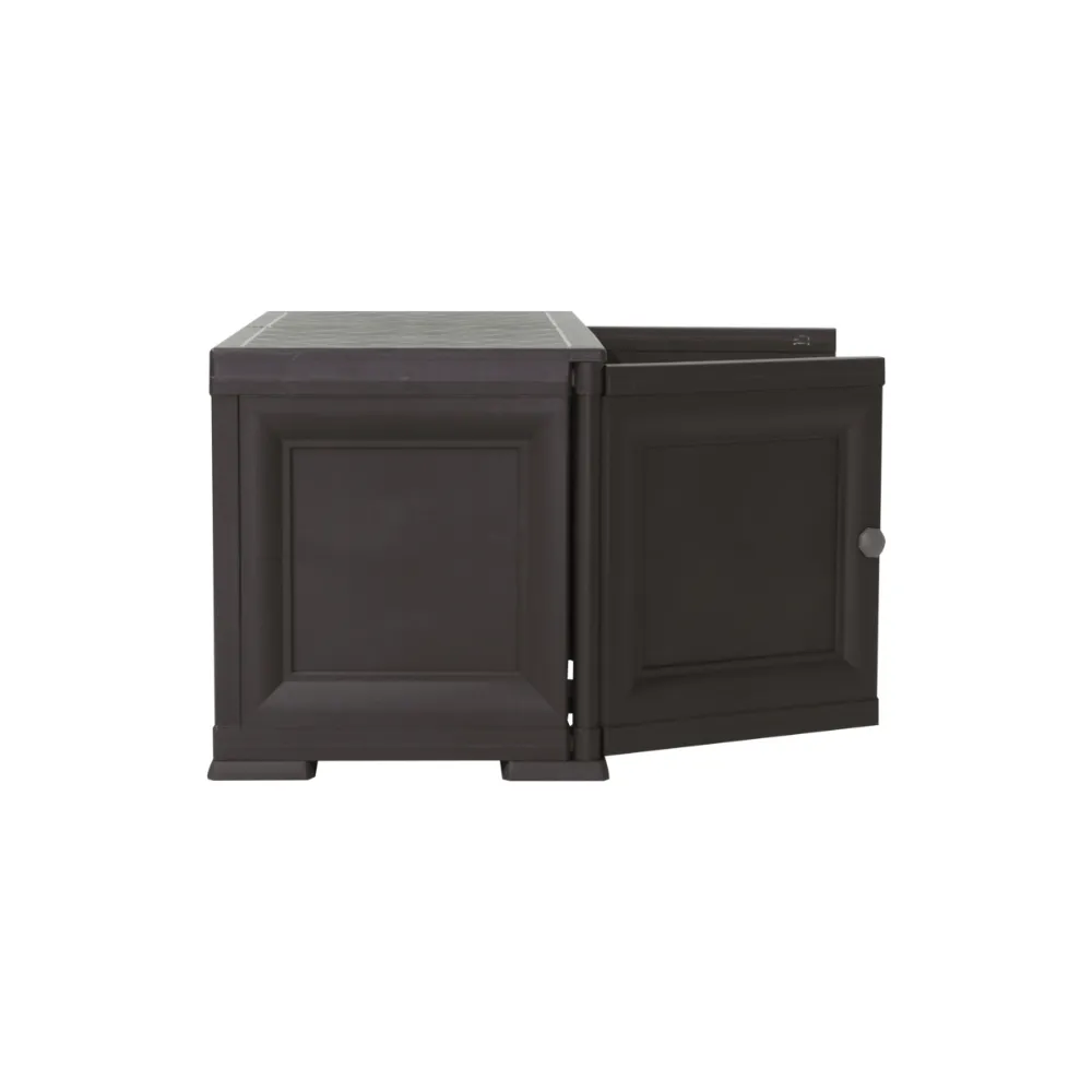 Mueble Organizador Elegance Liso Goya, Wengue, Con Dos Puertas Batientes