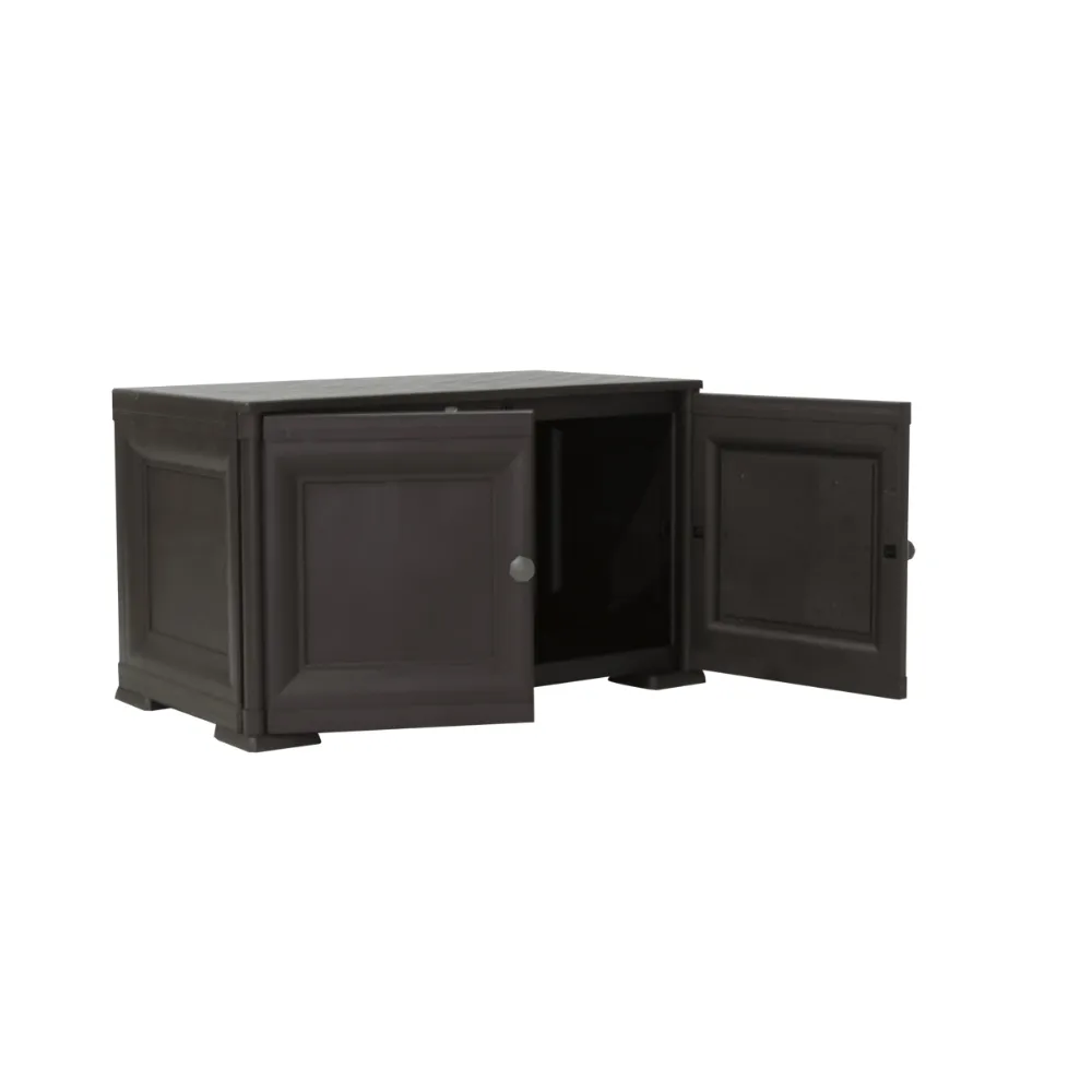 Mueble Organizador Elegance Liso Goya, Wengue, Con Dos Puertas Batientes