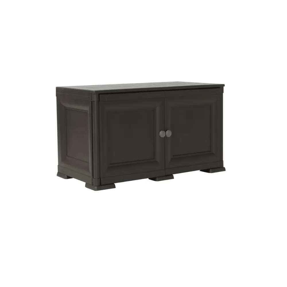 Mueble Organizador Elegance Liso Goya, Wengue, Con Dos Puertas Batientes