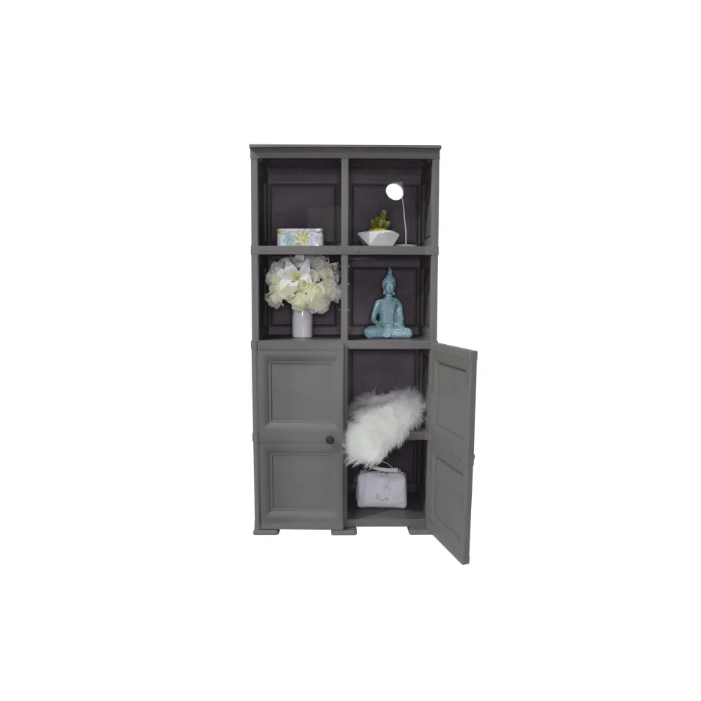 Mueble Organizador Elegance Liso Monet, Cocoa, Con Dos Puertas Batientes