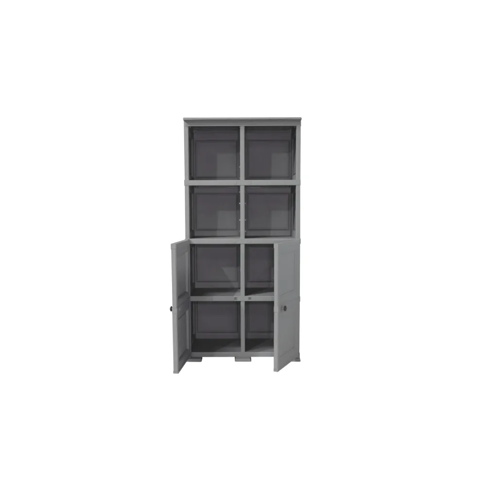 Mueble Organizador Elegance Liso Monet, Gris, Con Dos Puertas Batientes