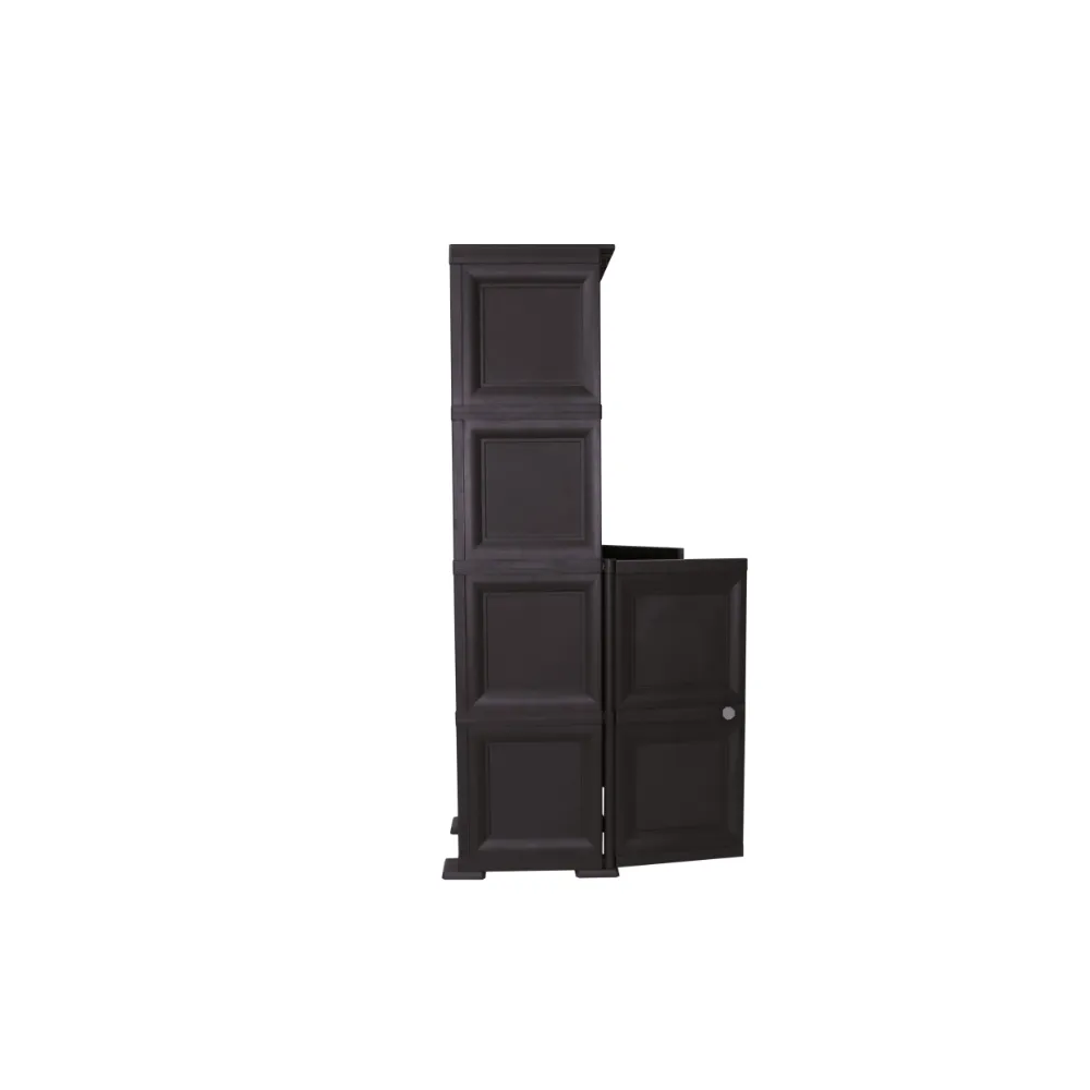 Mueble Organizador Elegance Liso Monet, Wengue, Con Dos Puertas Batientes