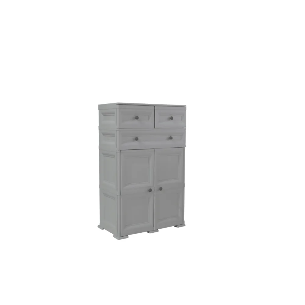 Mueble Organizador Elegance Picasso, Gris, Con Tres Cajones Deslizables