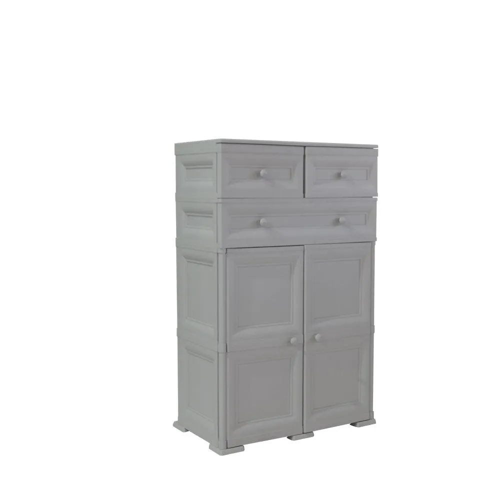 Mueble Organizador Elegance Van Gogh, Gris, Con Ocho Cajones Deslizables