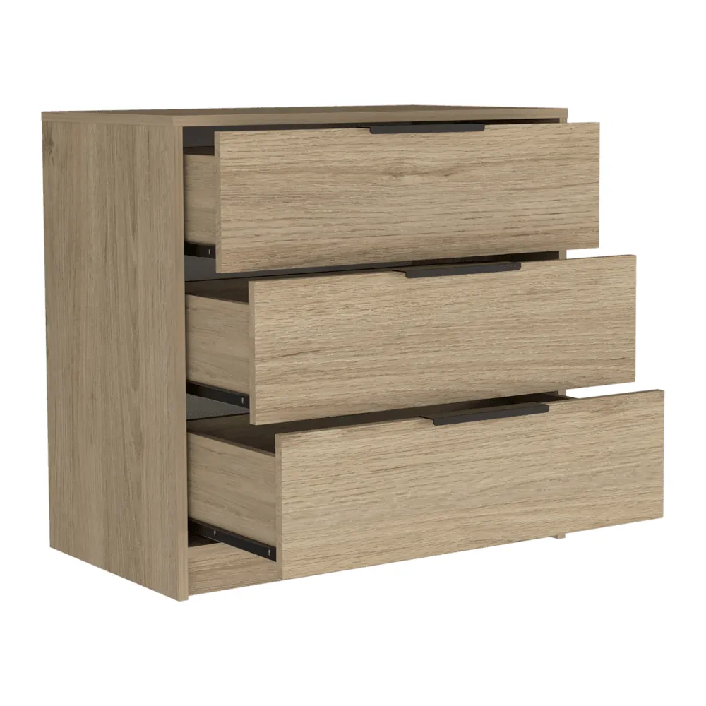 Organizador Wesley, Beige Y Blanco, Con Tres Cajones