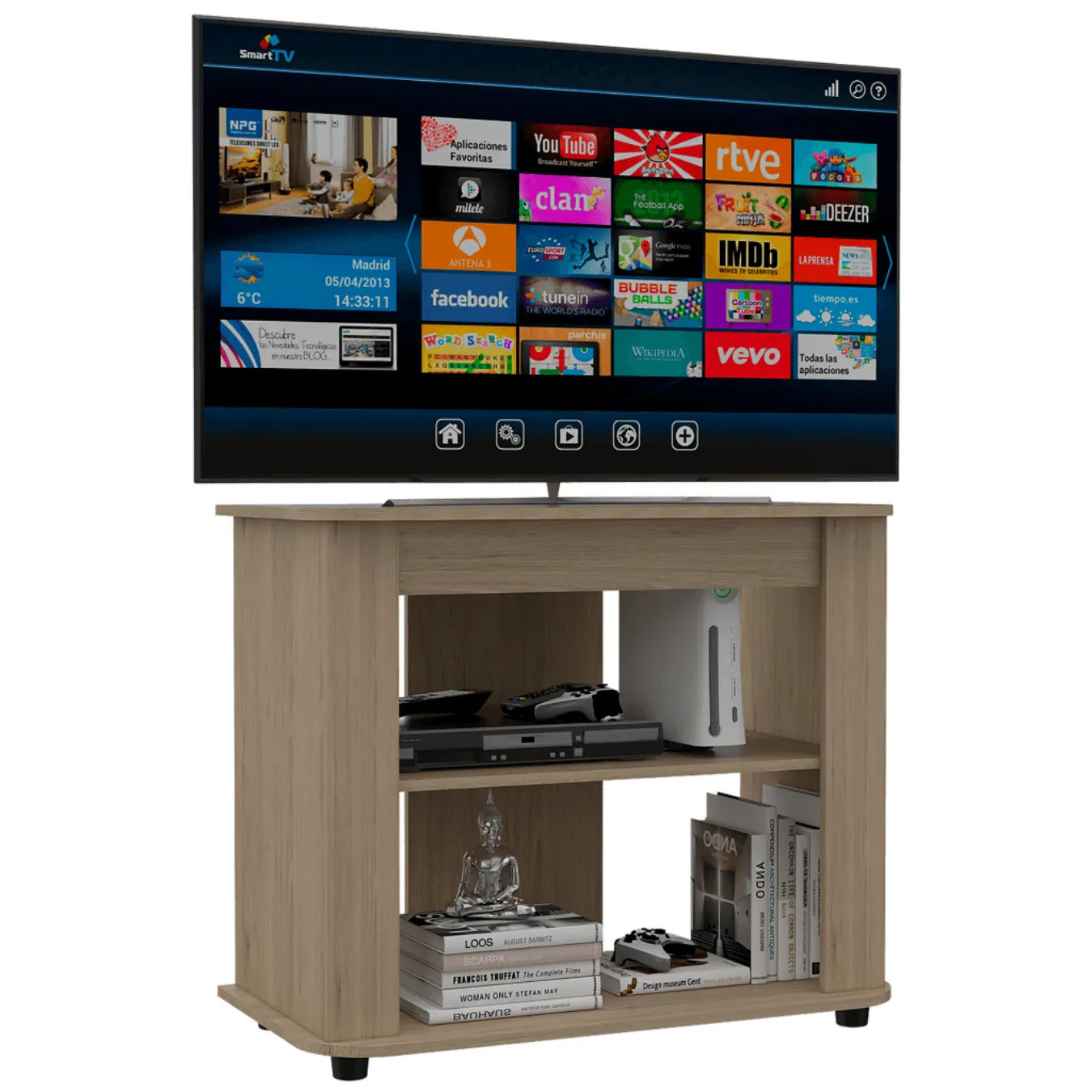 Mesa Para Tv Amadeus, Beige, Para Televisor De 40 Pulgadas