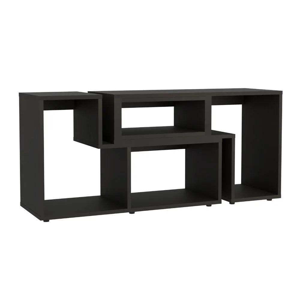 Mesa Para Tv Ascher, Wengue Y Blanco, Con Espacio Para Televisor De 50 Pulgadas