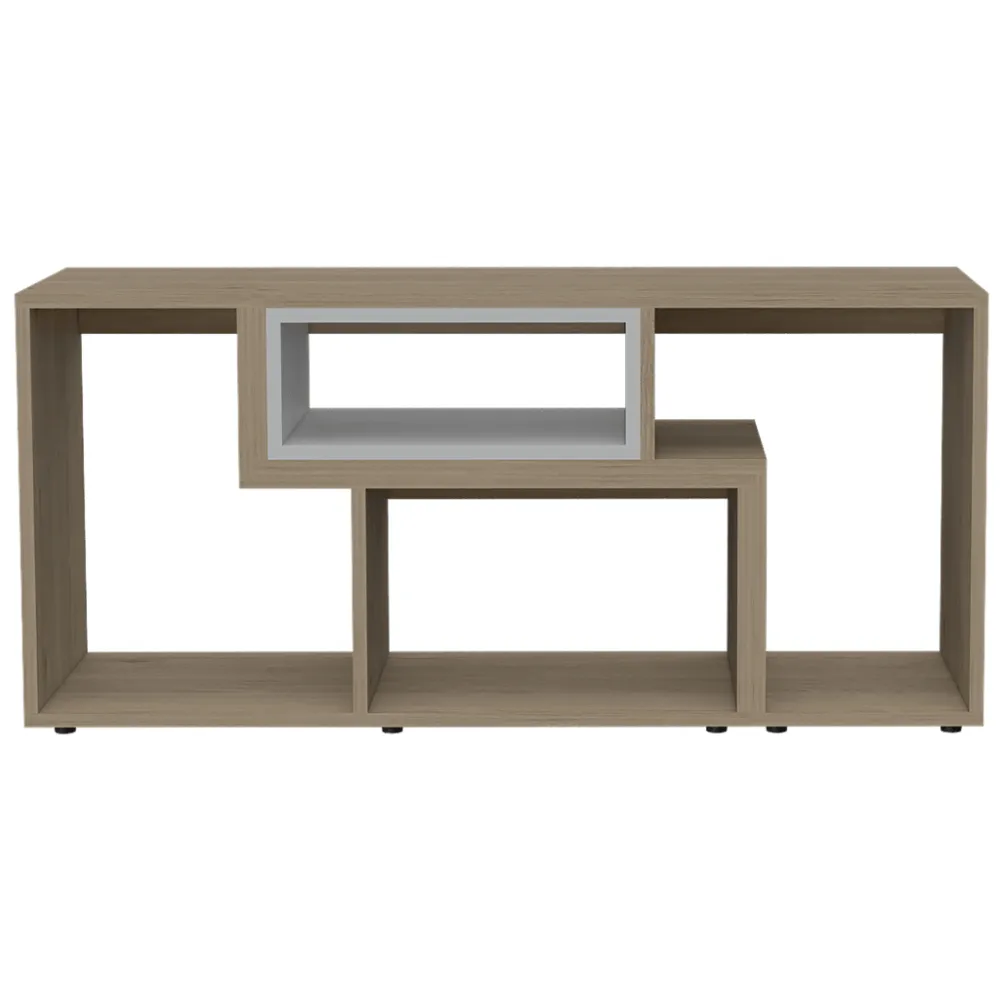 Mesa Para Tv Ascher, Beige Y Blanco, Para Televisor De 50 Pulgadas