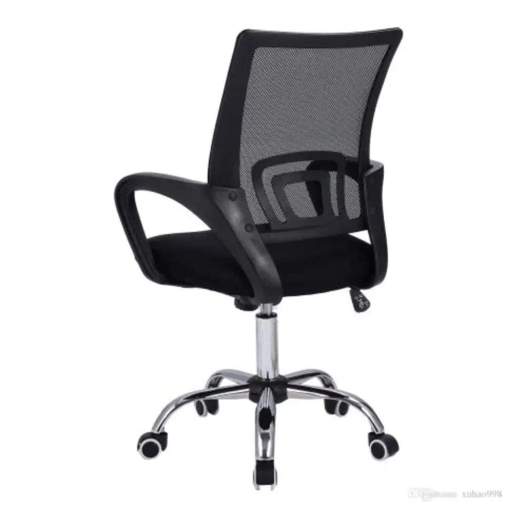 Silla Oficina X-60B, Negro, Con Cómodo Espaldar Y Rodachines