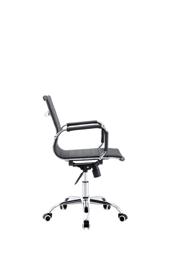 Silla Oficina X-56W Wengue, Con Cómodo Espaldar Y Rodachines