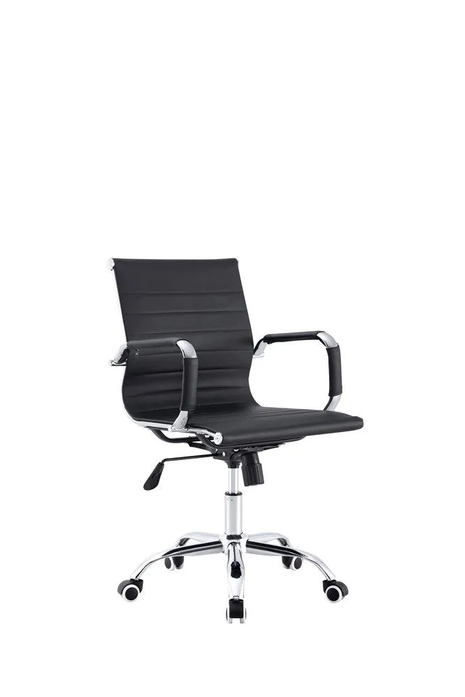 Silla Oficina X-56W Wengue, Con Cómodo Espaldar Y Rodachines