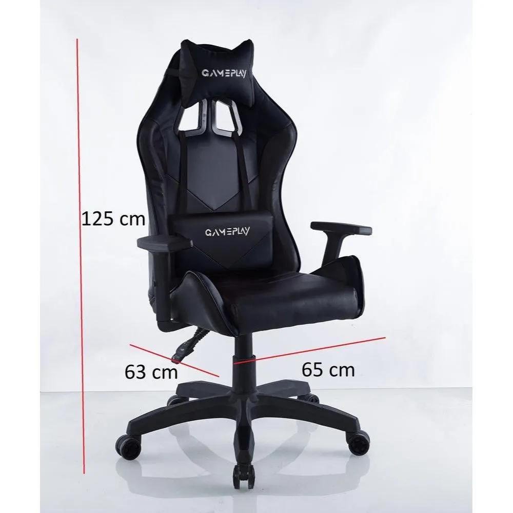 Silla Gamer X-71, Negro, Con Cómodo Espaldar Y Rodachines