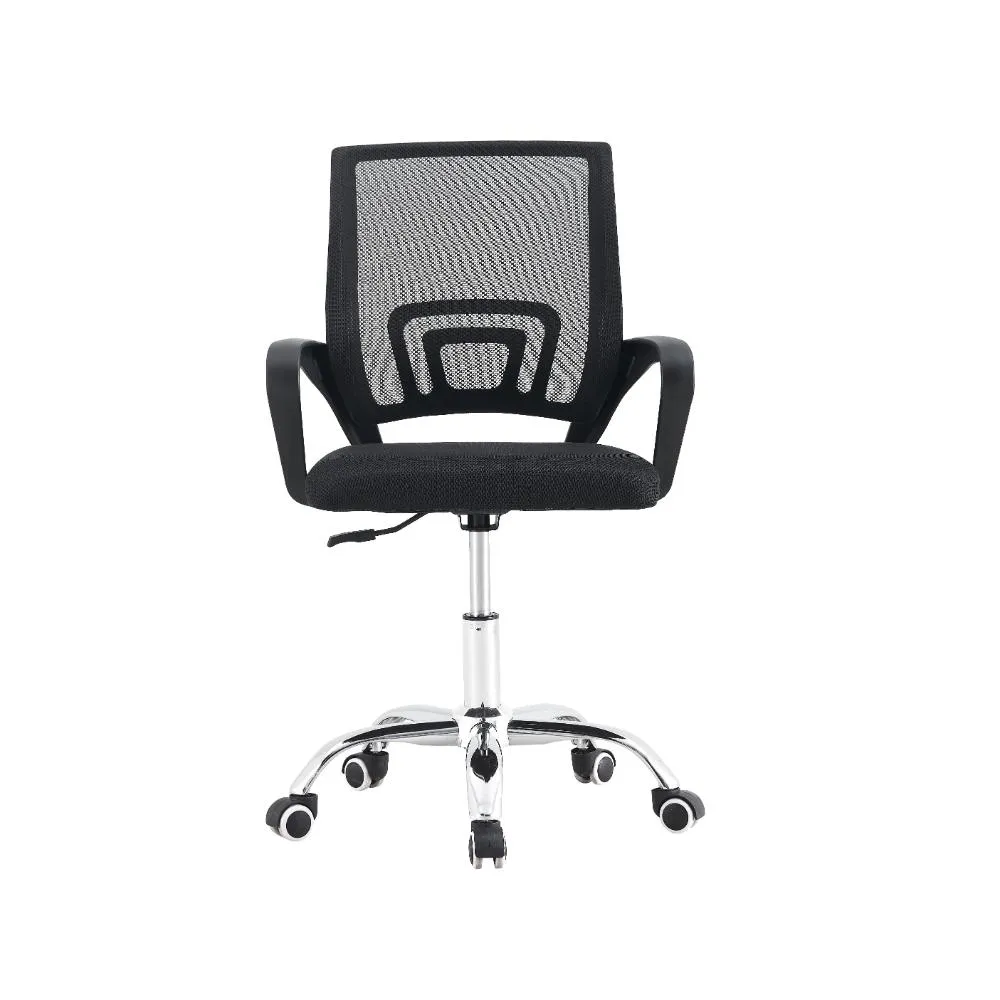 Silla Oficina X-60A, Negro, Con Cómodo Espaldar Y Rodachines