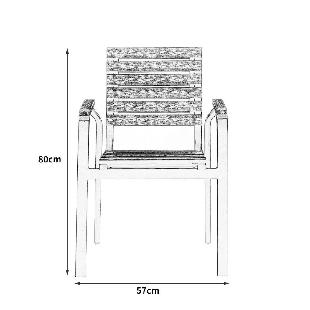 Silla Comedor Exterior Rapel, Amarillo Y Negro