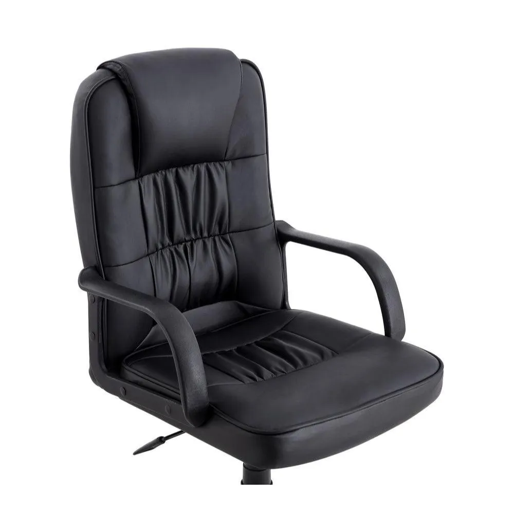 Silla Oficina X-69B, Negro, Con Cómodo Espaldar Y Rodachines