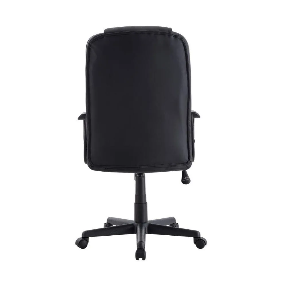 Silla Oficina X-69B, Negro, Con Cómodo Espaldar Y Rodachines