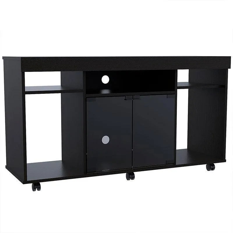 Mesa Para Tv Luxor, Wengue, Con Espacio Para Televisor De Hasta 46 Pulgadas