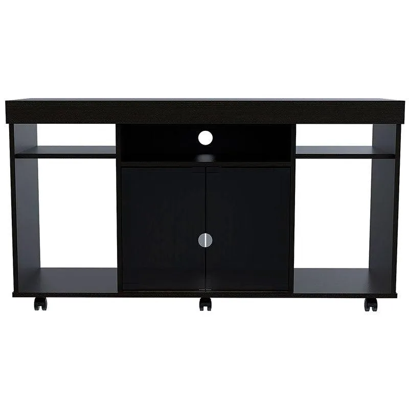 Mesa Para Tv Luxor, Wengue, Con Espacio Para Televisor De Hasta 46 Pulgadas