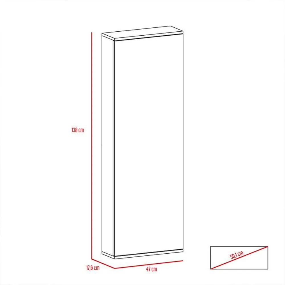 Mueble Auxiliar Zapatero Leto con Espejo, Wengue