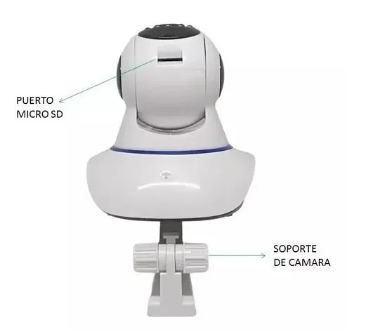 Cámara Robótica Seguridad Wifi 3 Antenas V380