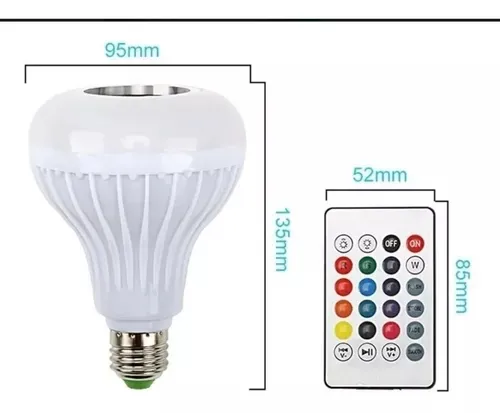 bombillo parlante Bluetooth y control Remoto 