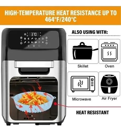 Molde Protector Para Freidora Air Fryer Silicona Reutilizable