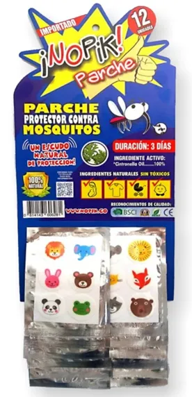 Parches Protectores Contra Mosquitos x 72 Unidades