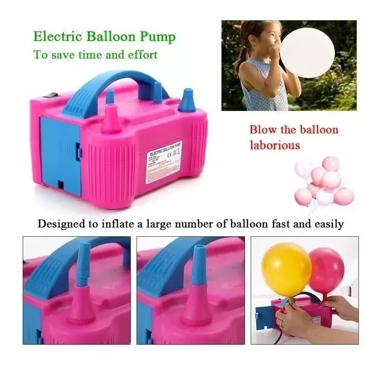 Inflador Eléctrico De Bombas Globos Inflar Decorar Fiestas