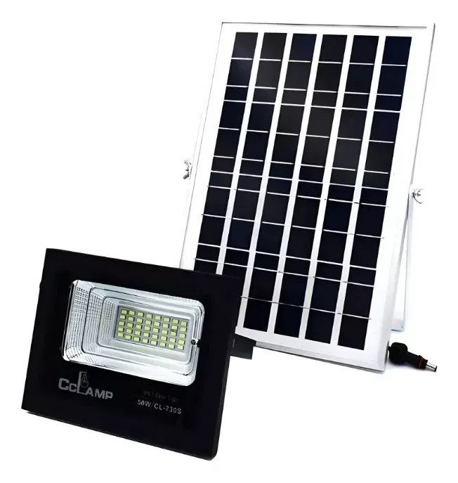 Reflector Lampara Led Panel Solar Exterior 50w Recargable