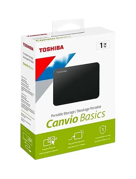 Dissco duro externo Toshiba Canvio Basics HDTB410XK3AA 1TB negro