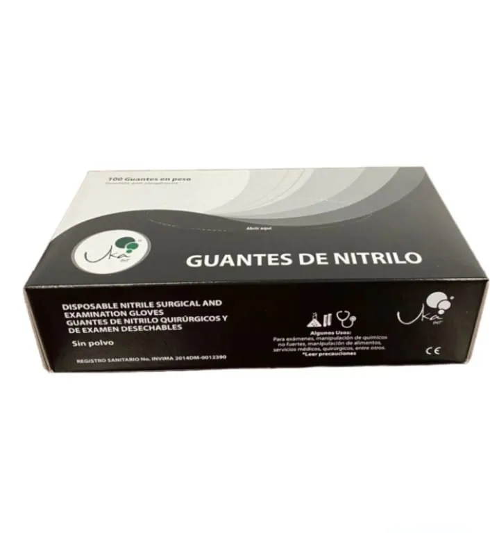 Caja De Guantes De Nitrilo Negro