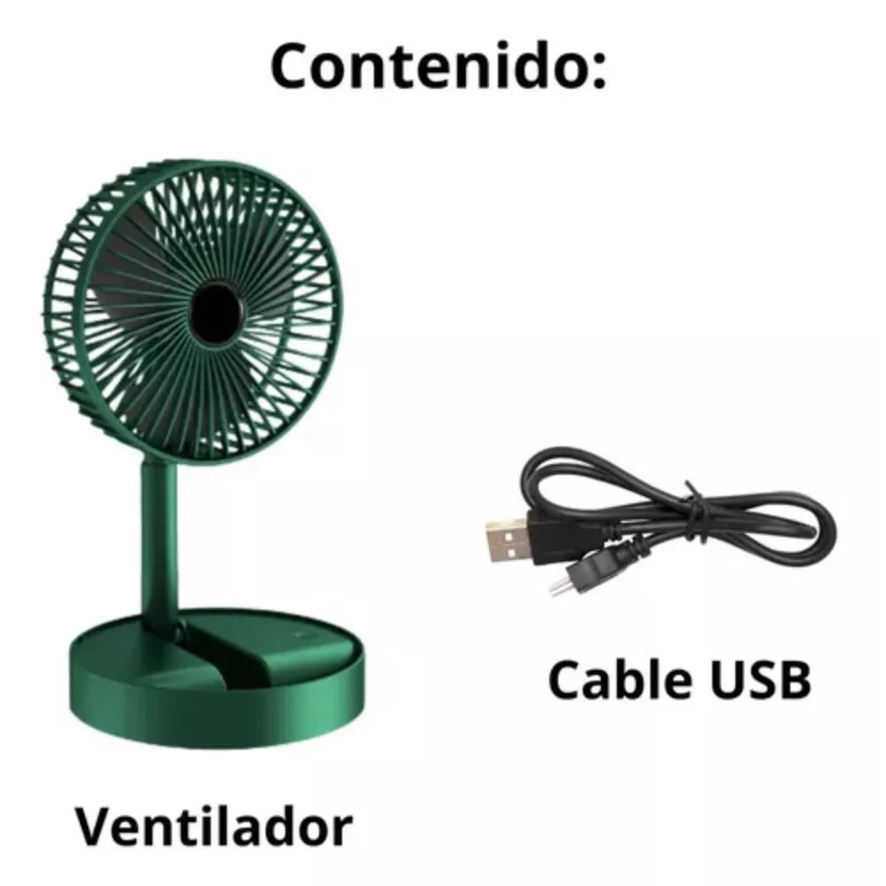 Ventilador De Mesa Recargable Jaltech 