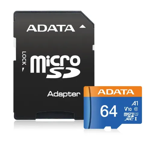 Memoria Micro SD ADATA 64GB + Adaptador Clase 10 V10 A1