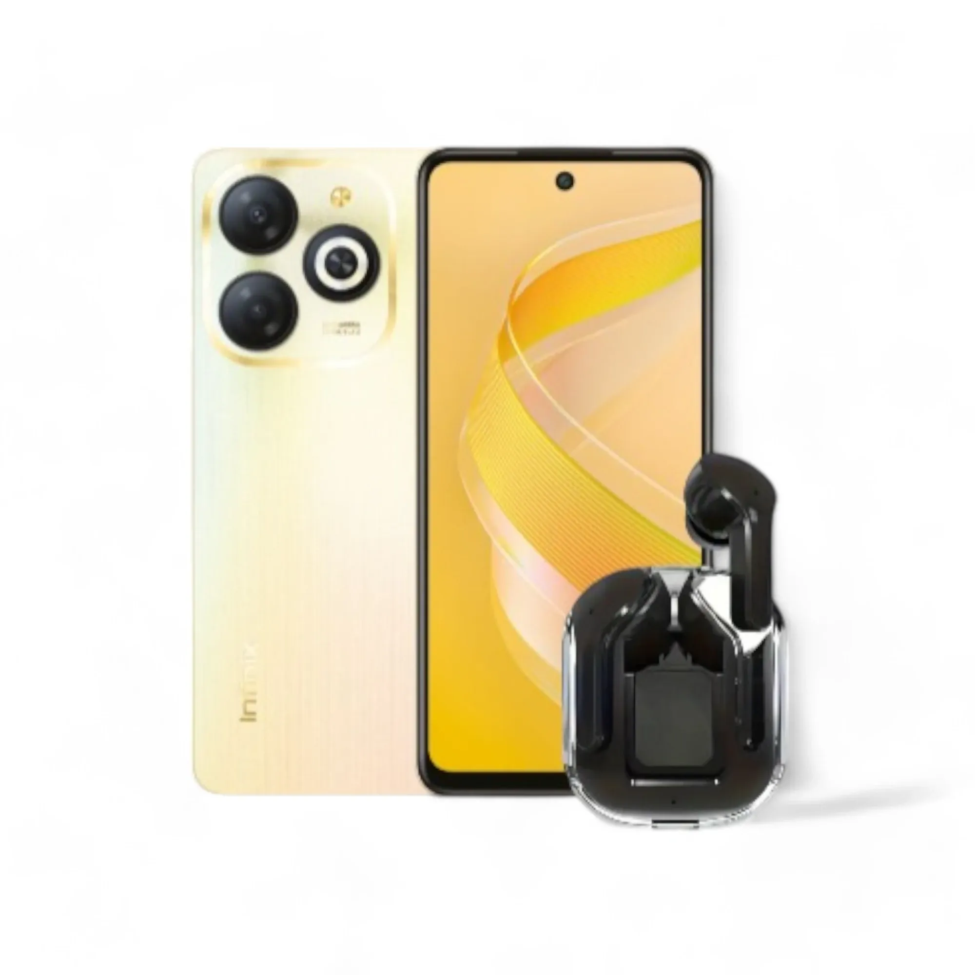 Celular Infinix Smart 8 4GB + 4GB 128GB Gold  + Airpods TWS Wireless