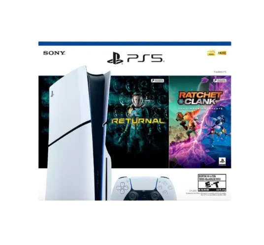 Consola PS5 Disco 1TB + 2 juegos físicos: Ratchet & Clank + Returnal + 1 control inalámbrico