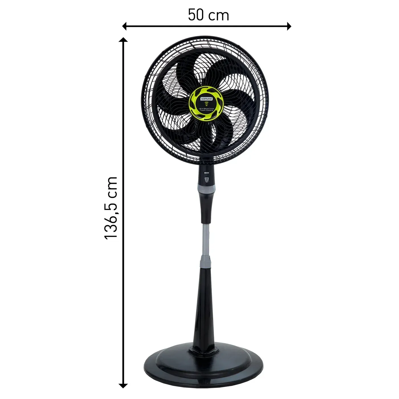 Ventilador Samurai 18" Silence Force Control Remoto Pedestal Black