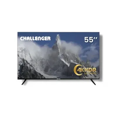 Televisor Challenger 55” LED55BO67 4K UHD LED Smart TV Android + Soporte de Pared