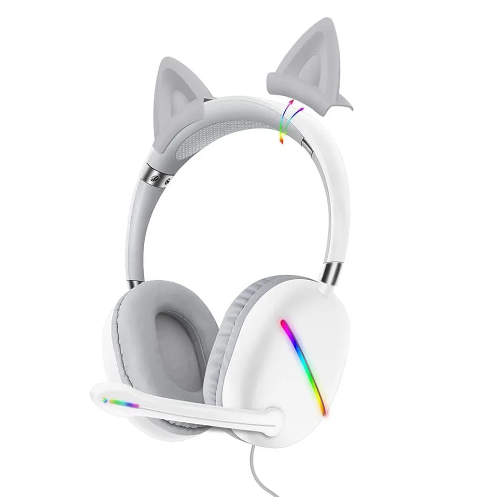 Diadema USB Cat Pink AKZ-X51 Jaltech