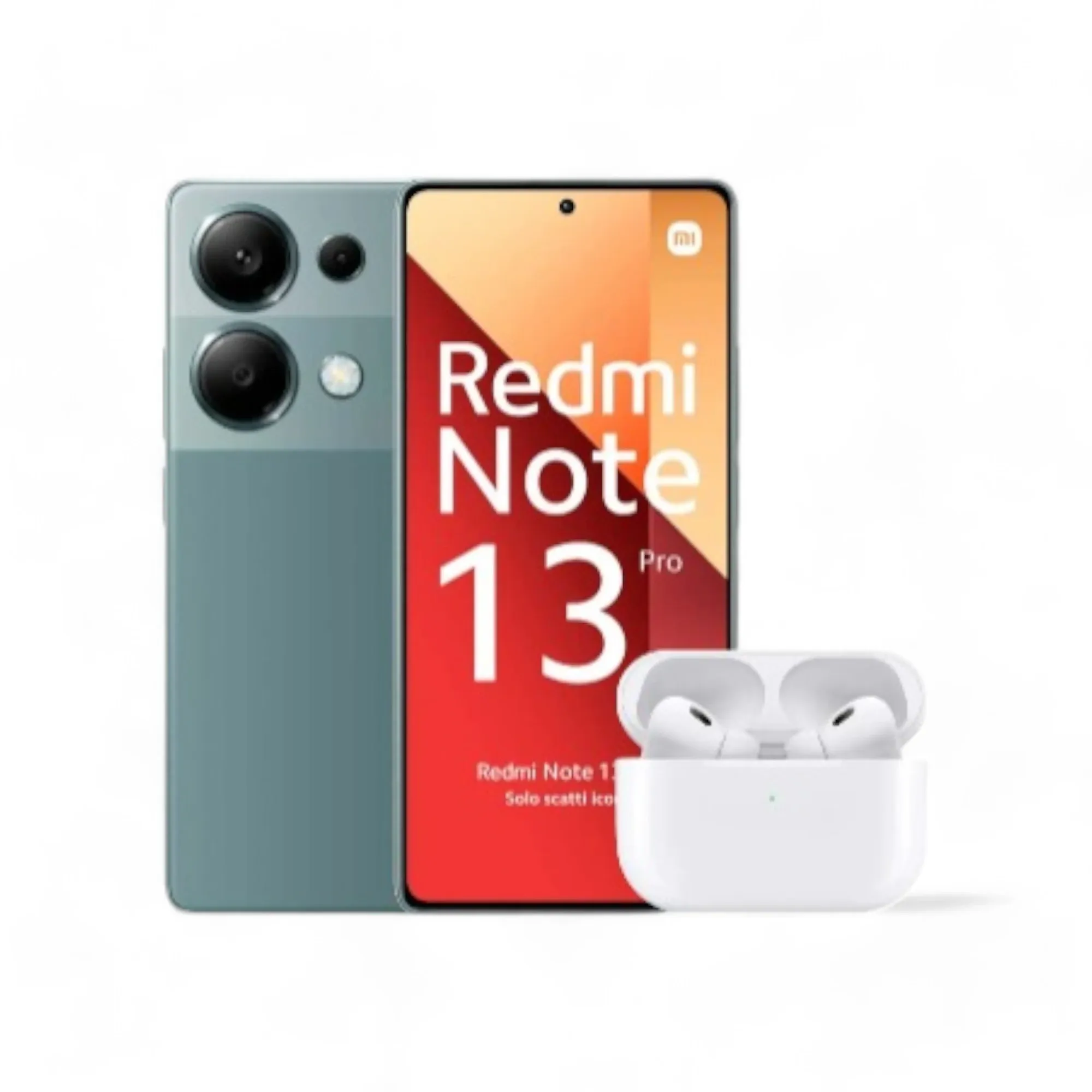 Celular Xiaomi Redmi Note 13 Pro 8GB 256GB Green + obsequio audifonos airpods 2da generacion 