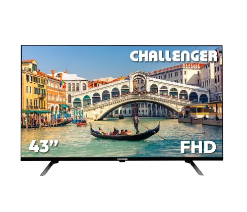 Televisor CHALLENGER 43" LED 43KG84 FHD LED Smart TV Google + Obsequio Soporte De Pared