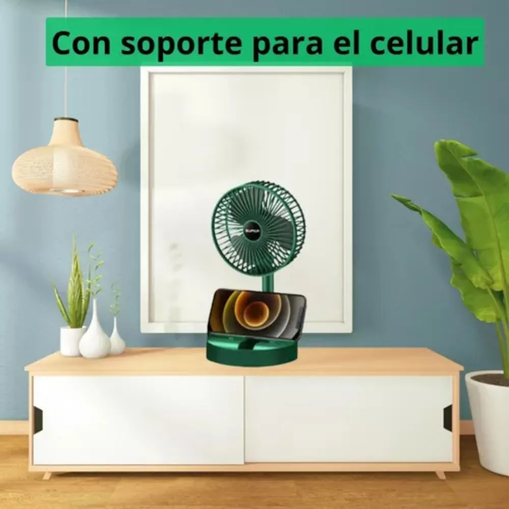 Ventilador De Mesa Recargable Jaltech 