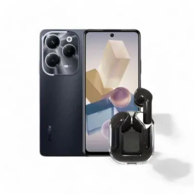 Celular Infinix Hot 40i 8GB 256GB Black  + Airpods TWS Wireless