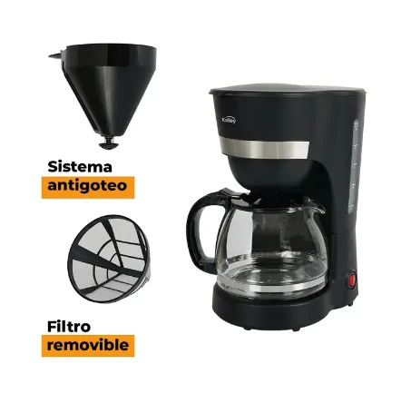 Cafetera Básica Kalley 10Tz K-CN10 Black