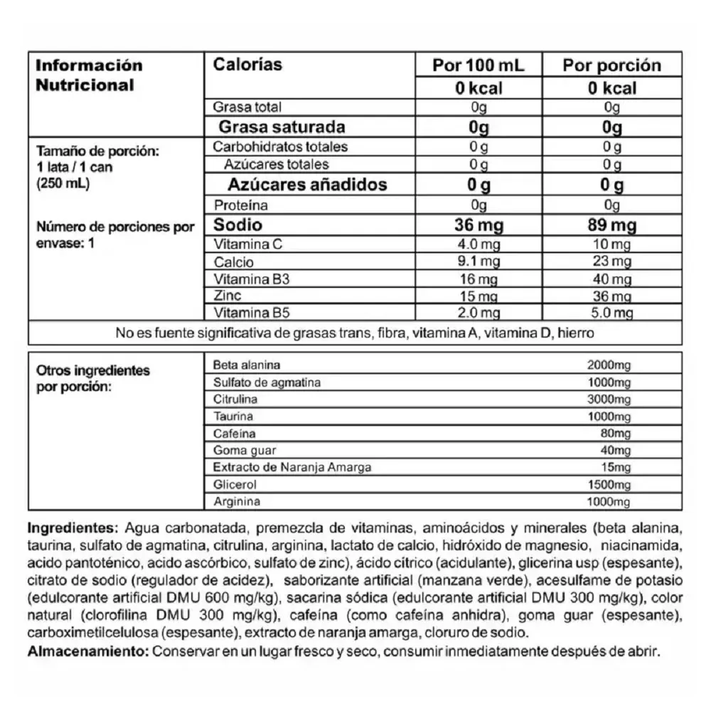 Myth Legendary Pre-Workout Lata X 24 und -  Pre entreno + Bebida energizante