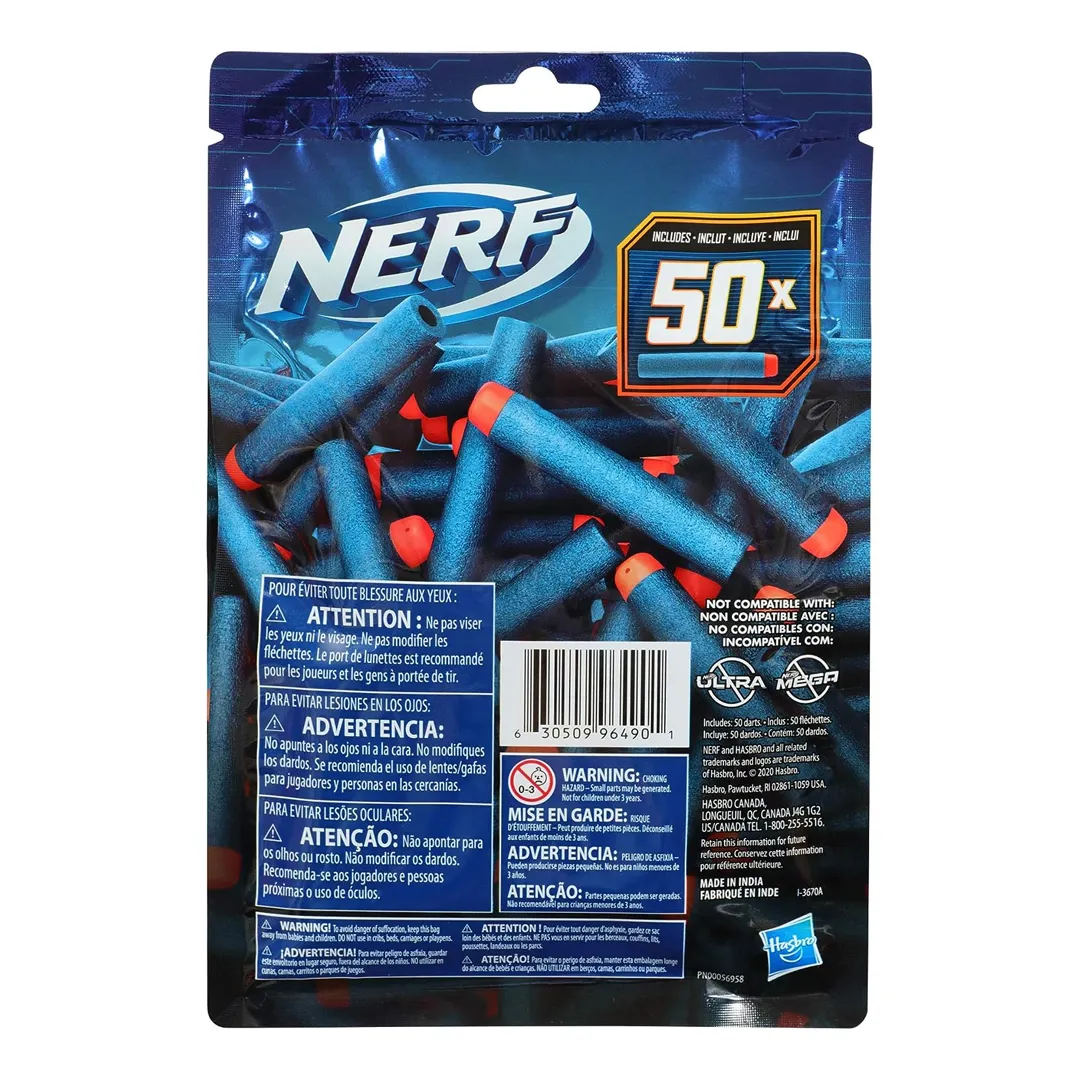 Dardos De Repuesto Nerf Elite 2.0 X50 Unidades