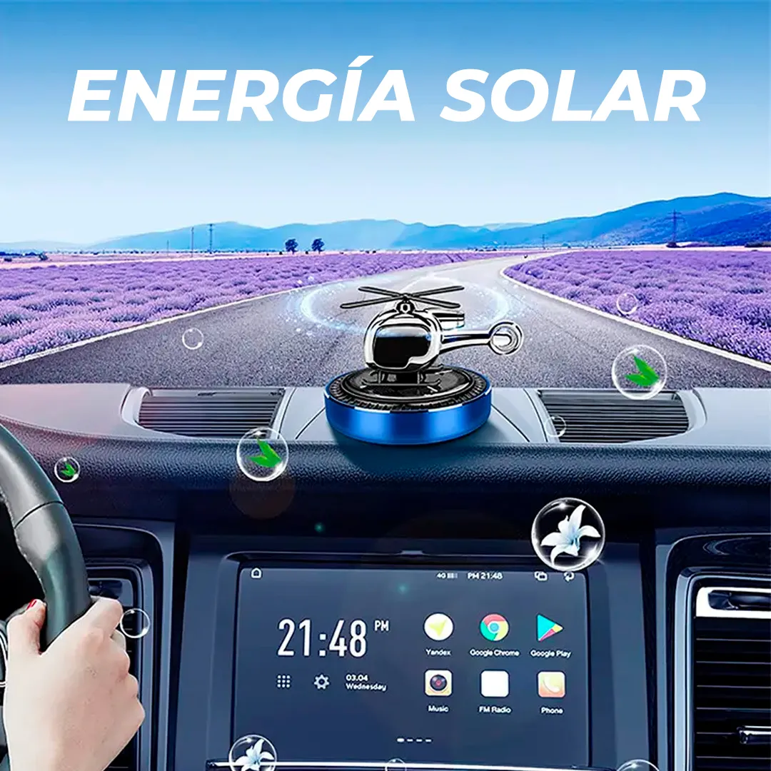 Ambientador De Automovil Solar Helicoptero